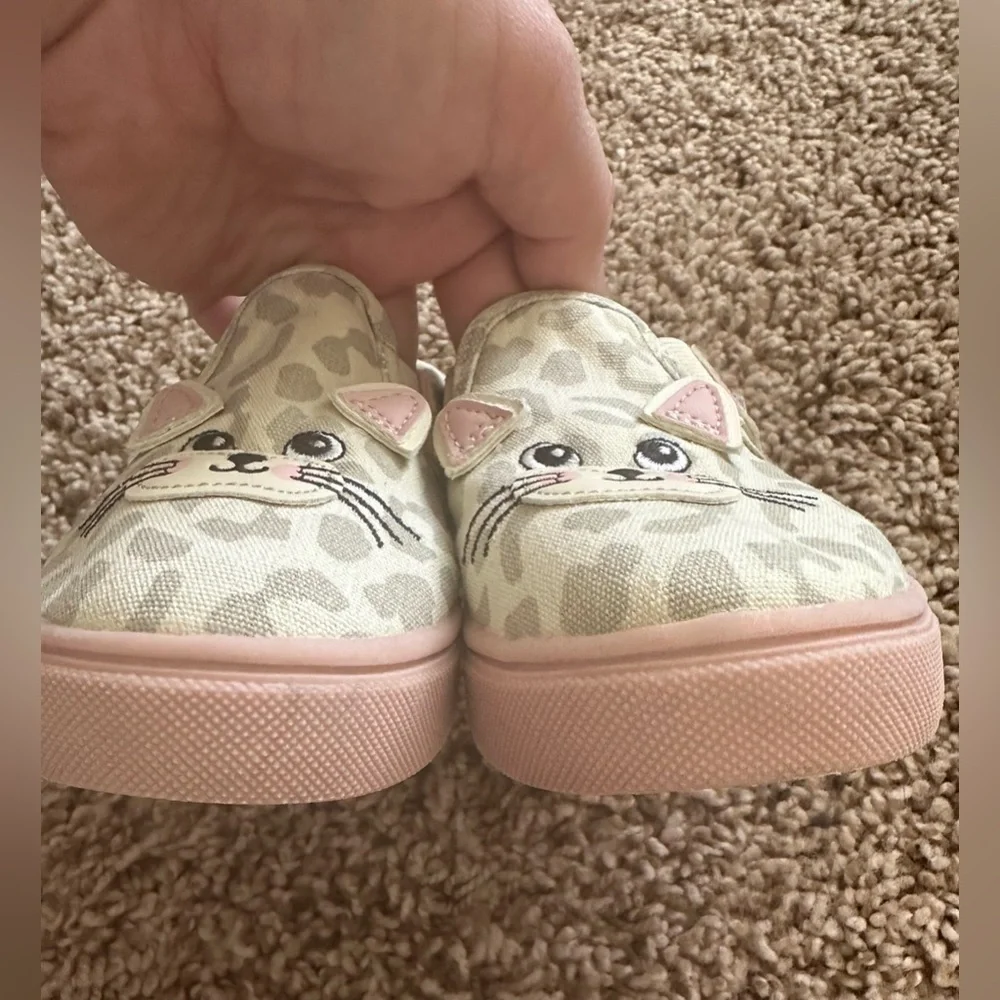 Wonder Nation Toddler Cat Face Slip-On Sneakers, Size 8